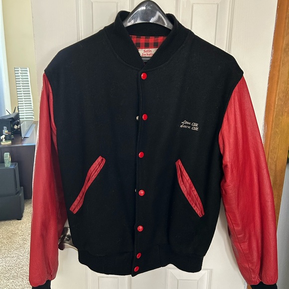 Hard Rock leather bomber jacket. Size small. - Picture 1 of 6